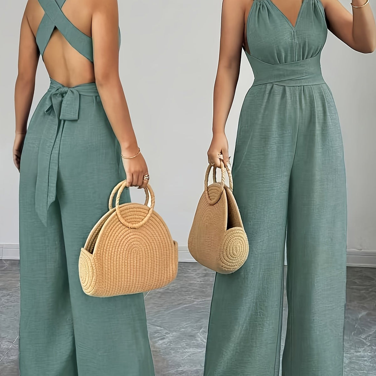 Emily | Elegant jumpsuit i hør og bomuld