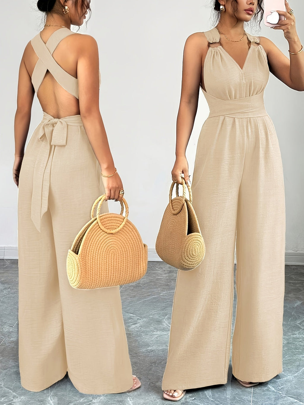 Emily | Elegant jumpsuit i hør og bomuld