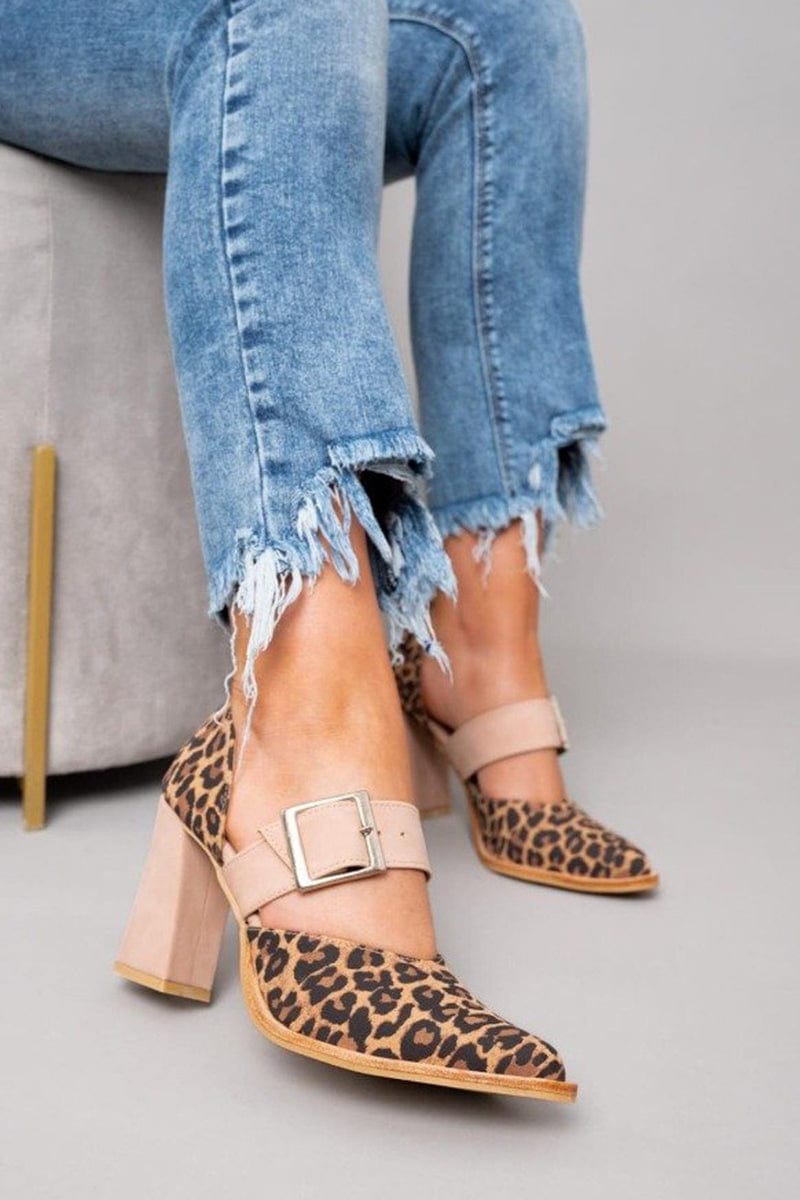 Ilana™ | Blokhæl med dristigt leopardprint