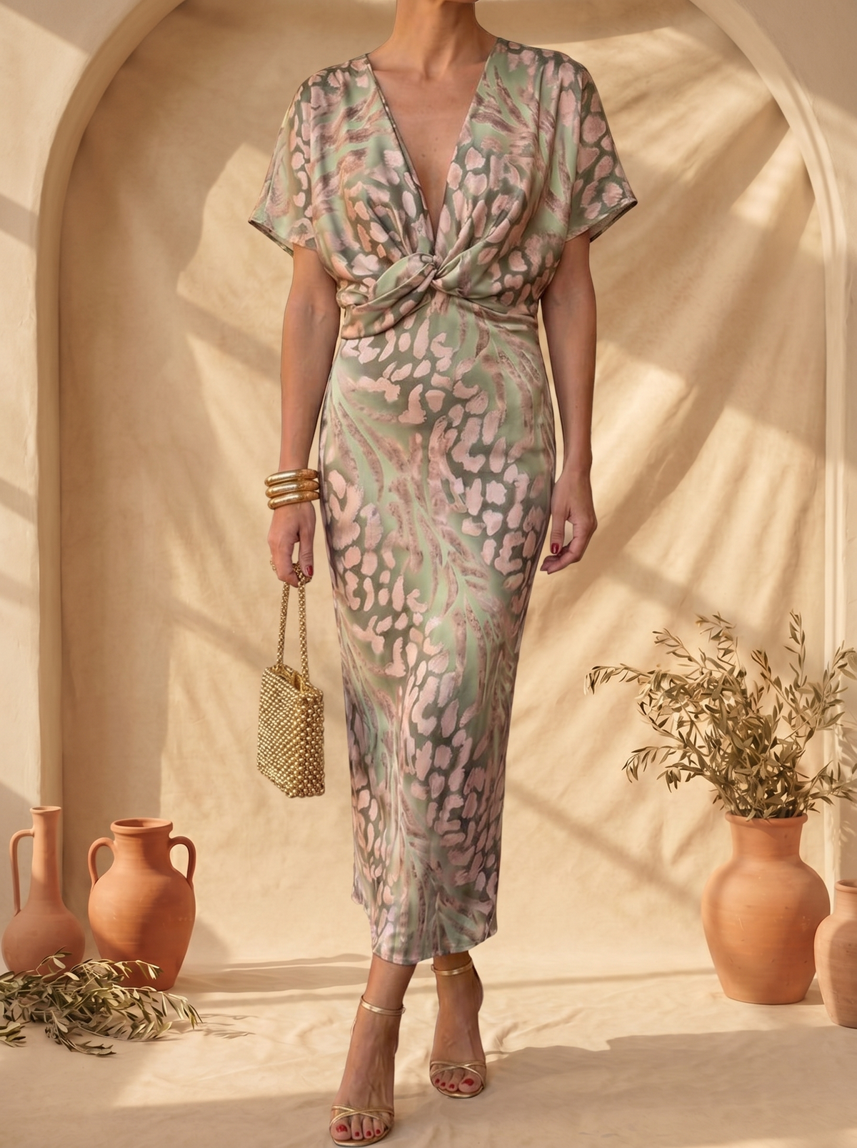 Antonella | Elegant kjole i let, faldende stof