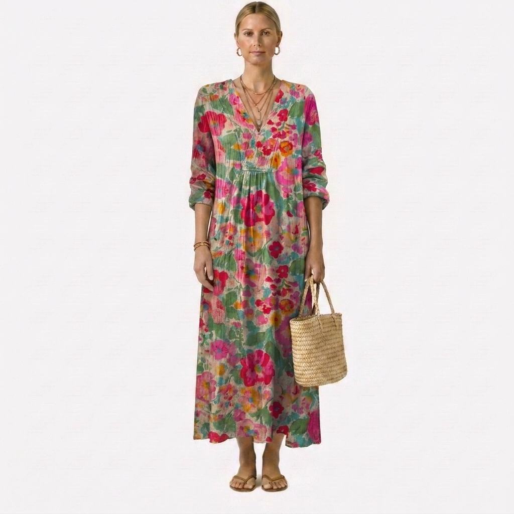 Rosa™ | Elegant blomstret kjole
