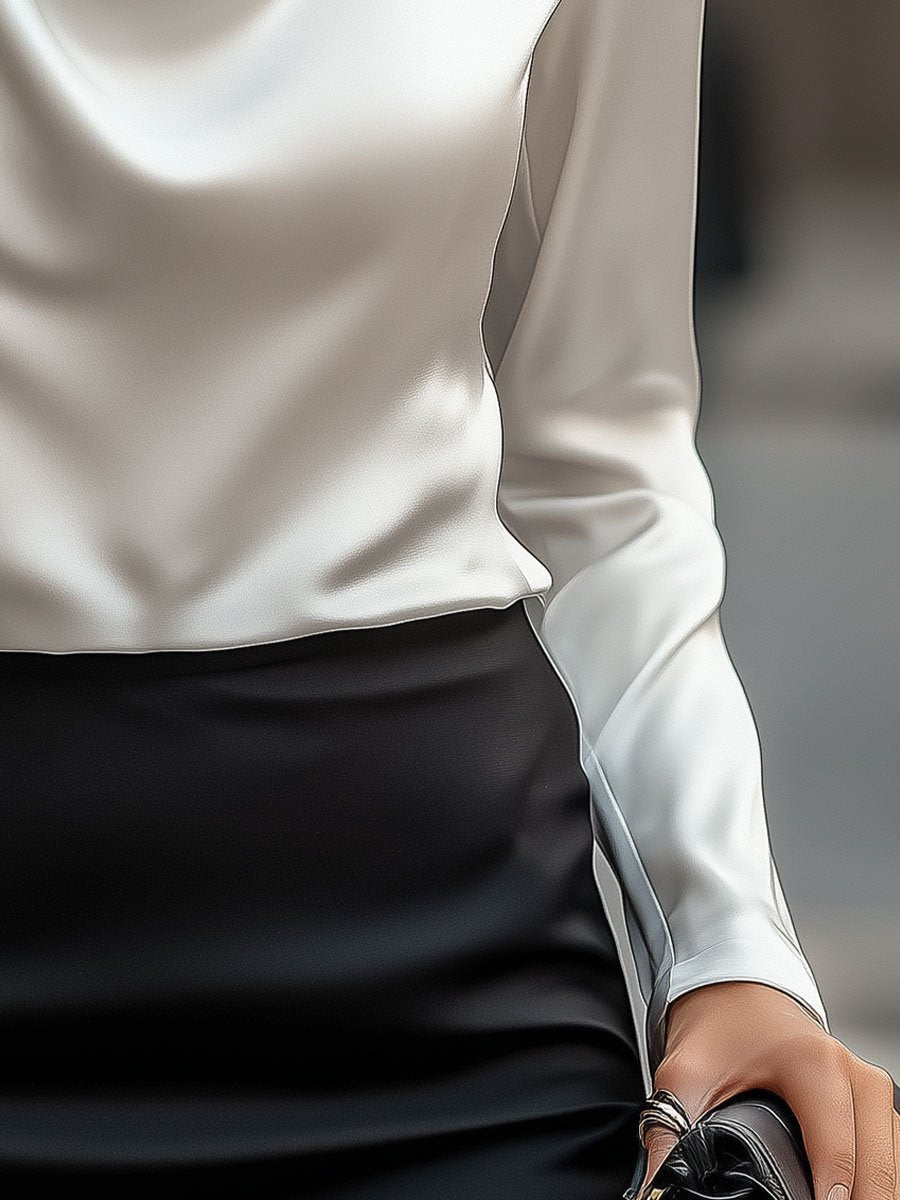Vivienne | Elegant satinbluse