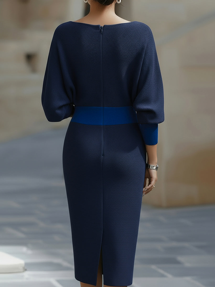 Amalia | Draperet midi-pencilkjole