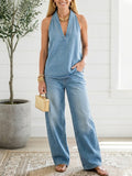 Ivy | Vintage Washed Soft Denim Look todelt sæt