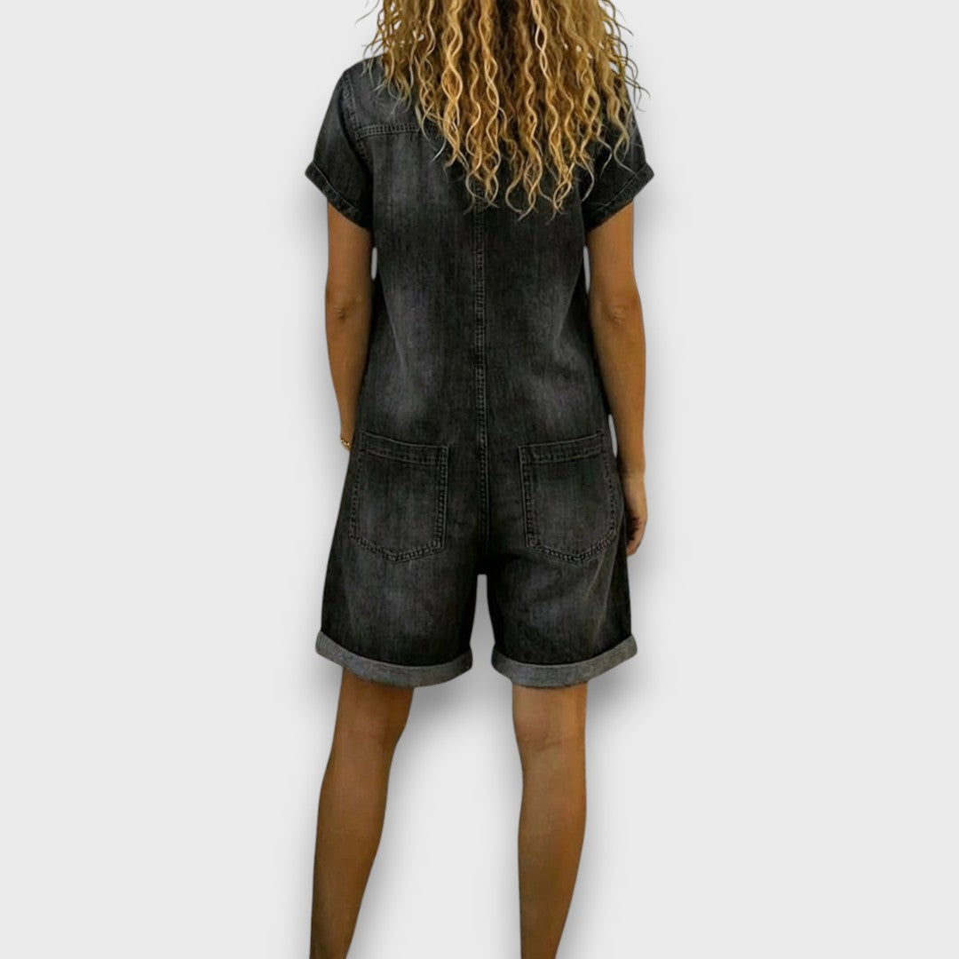 Joan | Vintage-bomuldsbukser i denim-look