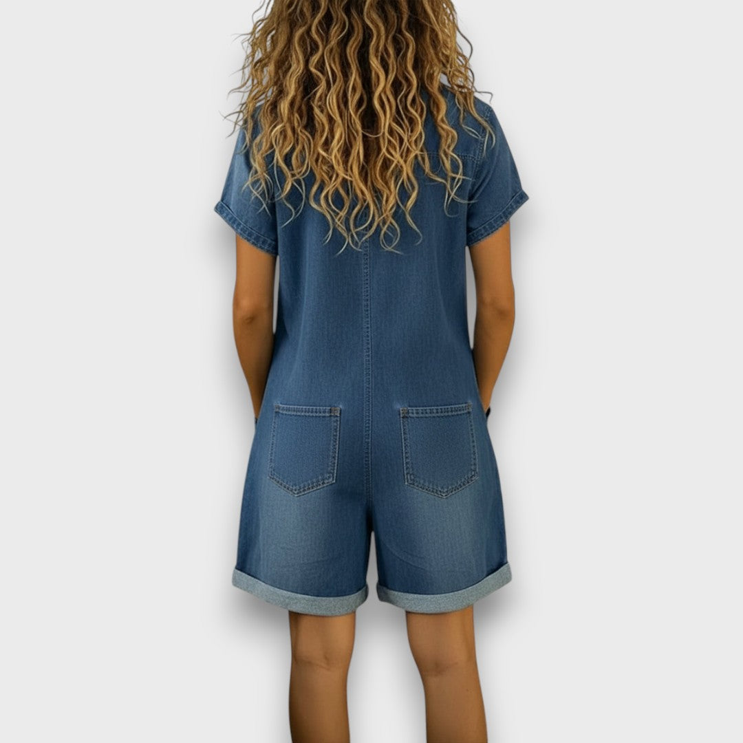 Joan | Vintage-bomuldsbukser i denim-look