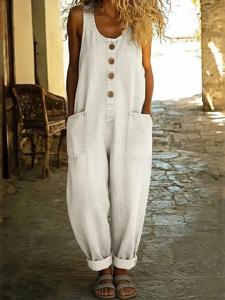 Ruth | Vintage-overalls i vasket bomuldsdenim
