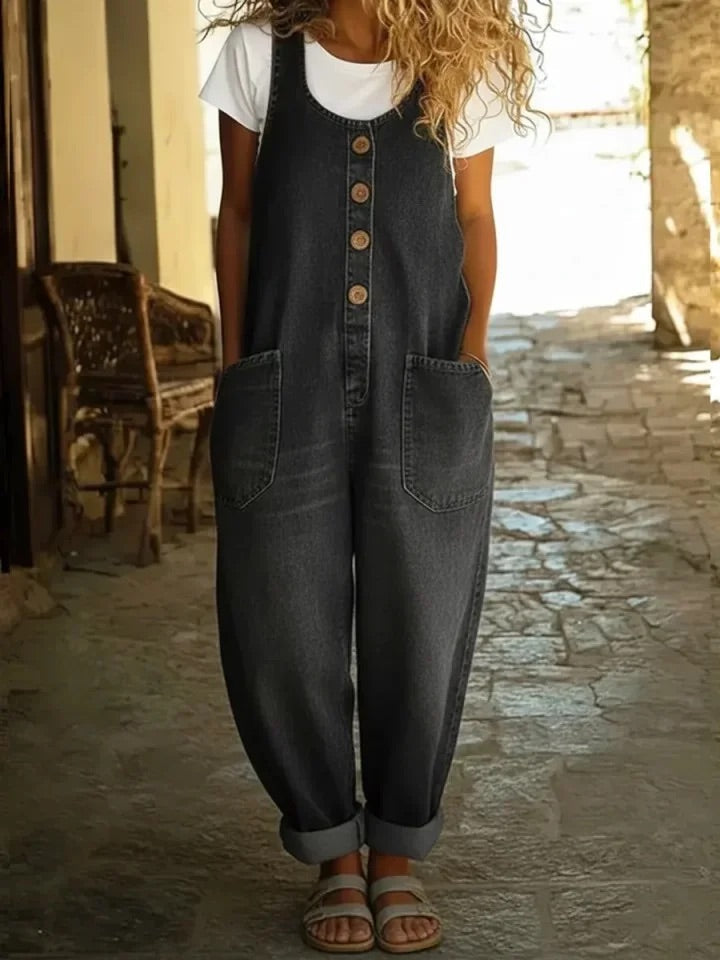 Ruth | Vintage-overalls i vasket bomuldsdenim