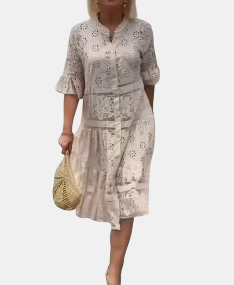 Cherylann™ | Blomstret midikjole