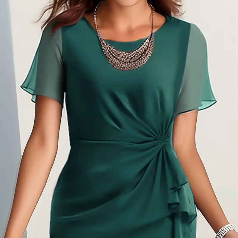 Amelia – Elegant Draperet Kjole