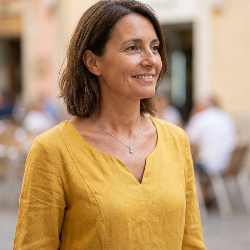 Sienna – Afslappet V-hals Midi Kjole