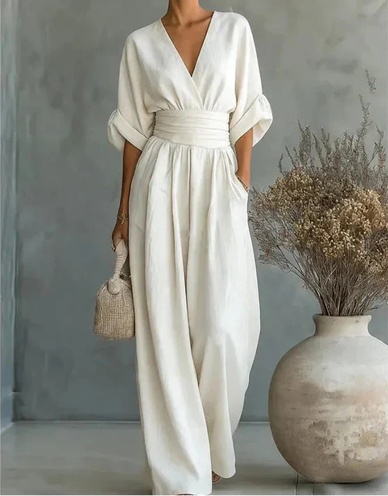 Noelia – Elegant jumpsuit med V-hals