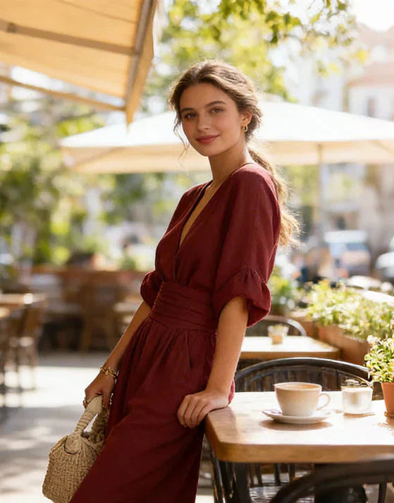 Noelia – Elegant jumpsuit med V-hals